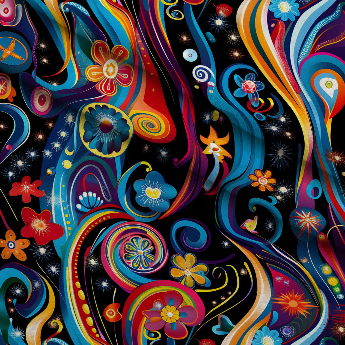 Midnight Fiesta Pattern 7 Minky Fabric