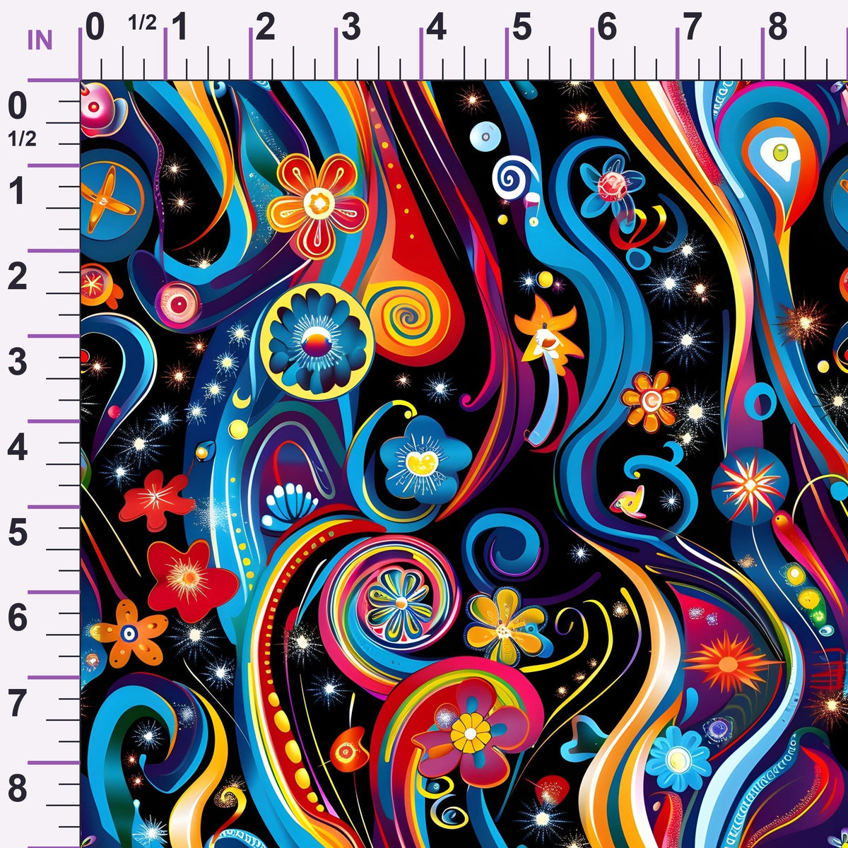 Midnight Fiesta Pattern 7 Minky Fabric
