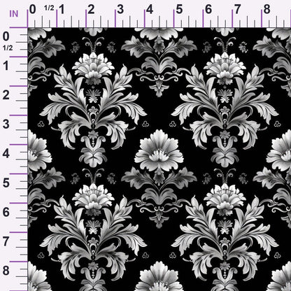 Midnight Filigree Pattern 10 Minky Fabric