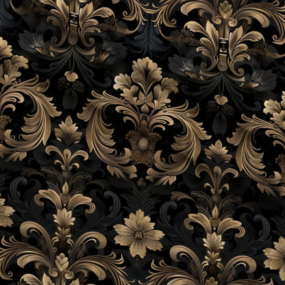 Midnight Filigree Pattern 11 Minky Fabric