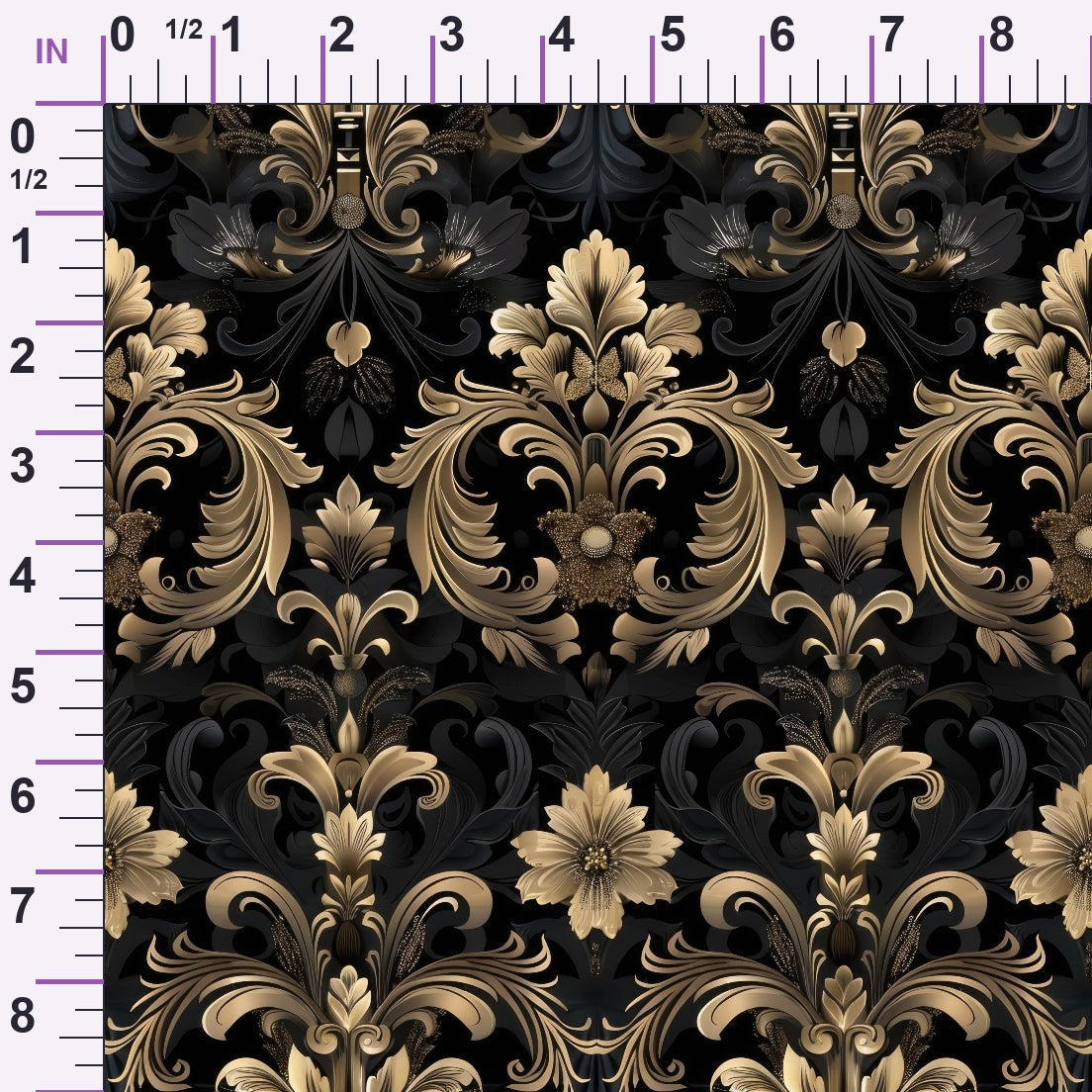 Midnight Filigree Pattern 11 Minky Fabric