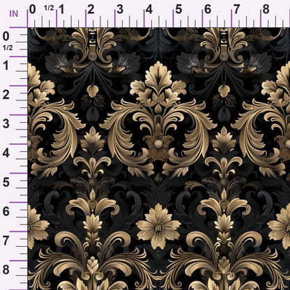 Midnight Filigree Pattern 11 Minky Fabric