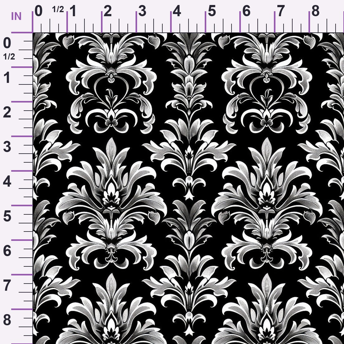 Midnight Filigree Pattern 12 Minky Fabric