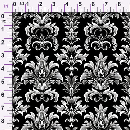 Midnight Filigree Pattern 12 Minky Fabric