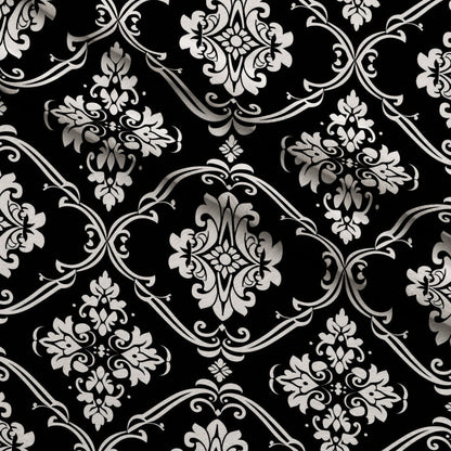 Midnight Filigree Pattern 2 Minky Fabric