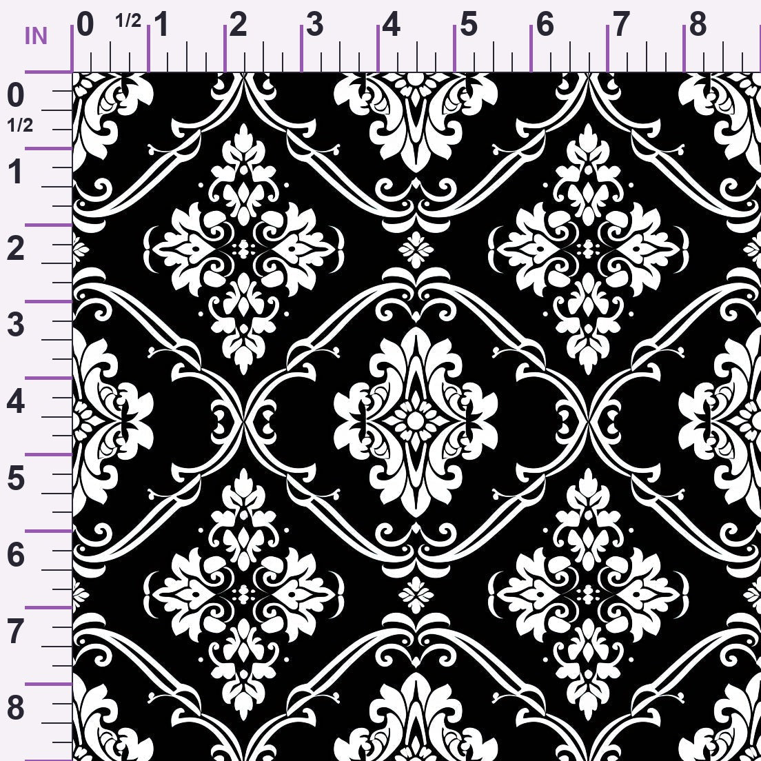 Midnight Filigree Pattern 2 Minky Fabric