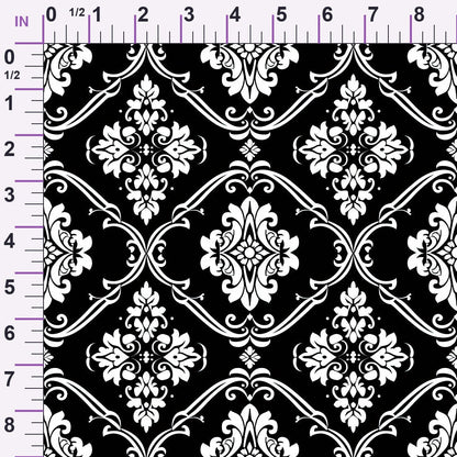 Midnight Filigree Pattern 2 Minky Fabric
