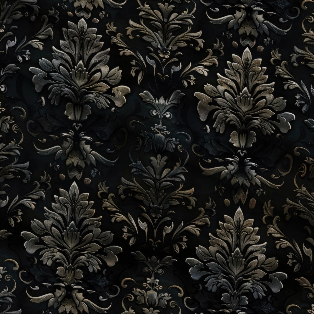 Midnight Filigree Pattern 3 Minky Fabric