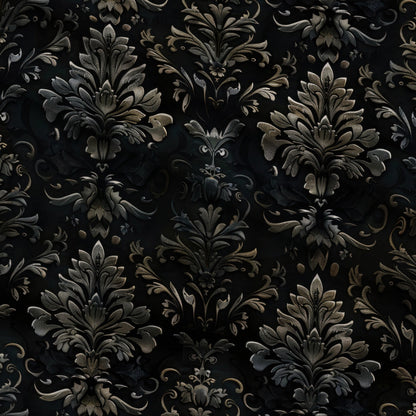 Midnight Filigree Pattern 3 Minky Fabric