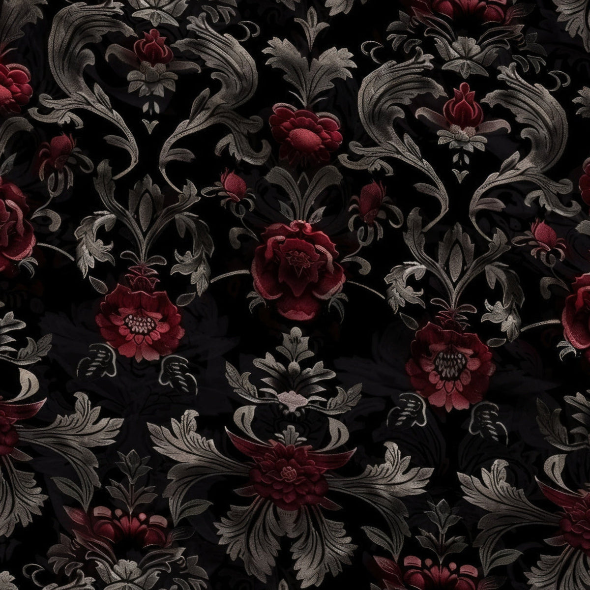 Midnight Filigree Pattern 6 Minky Fabric