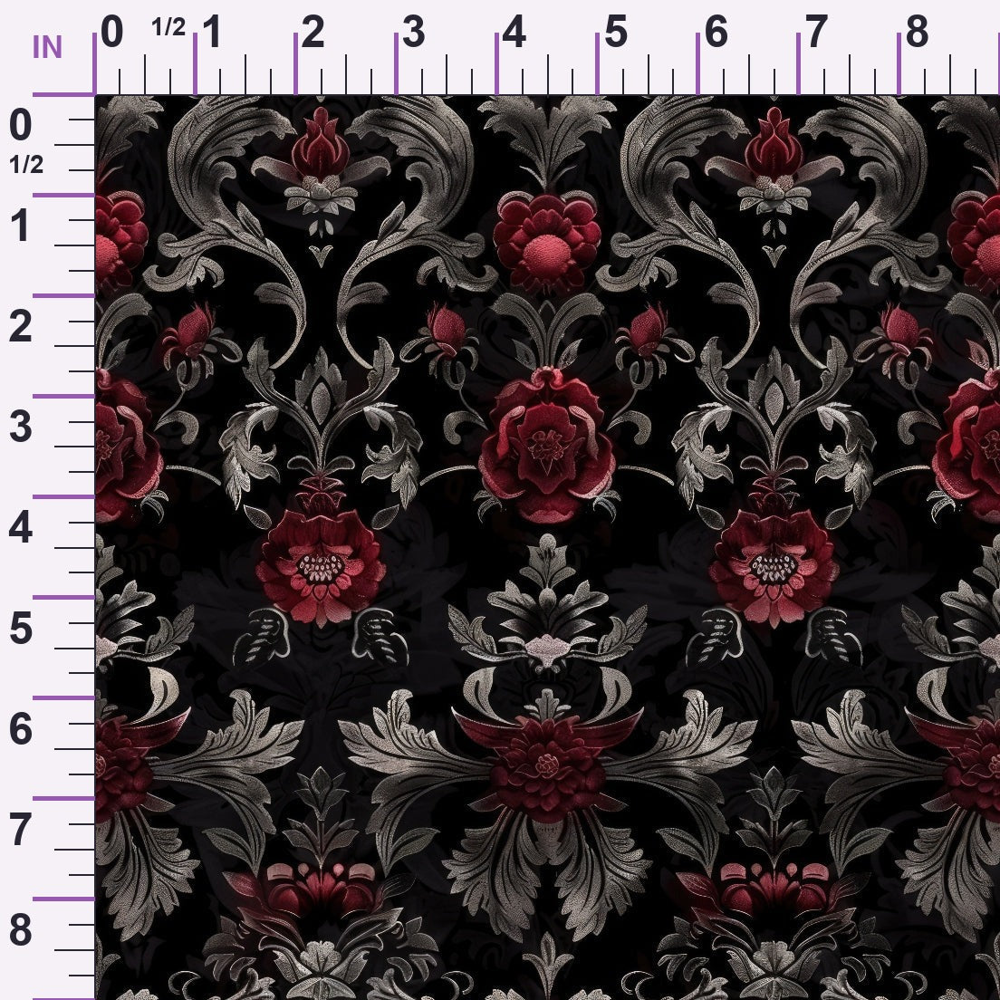 Midnight Filigree Pattern 6 Minky Fabric