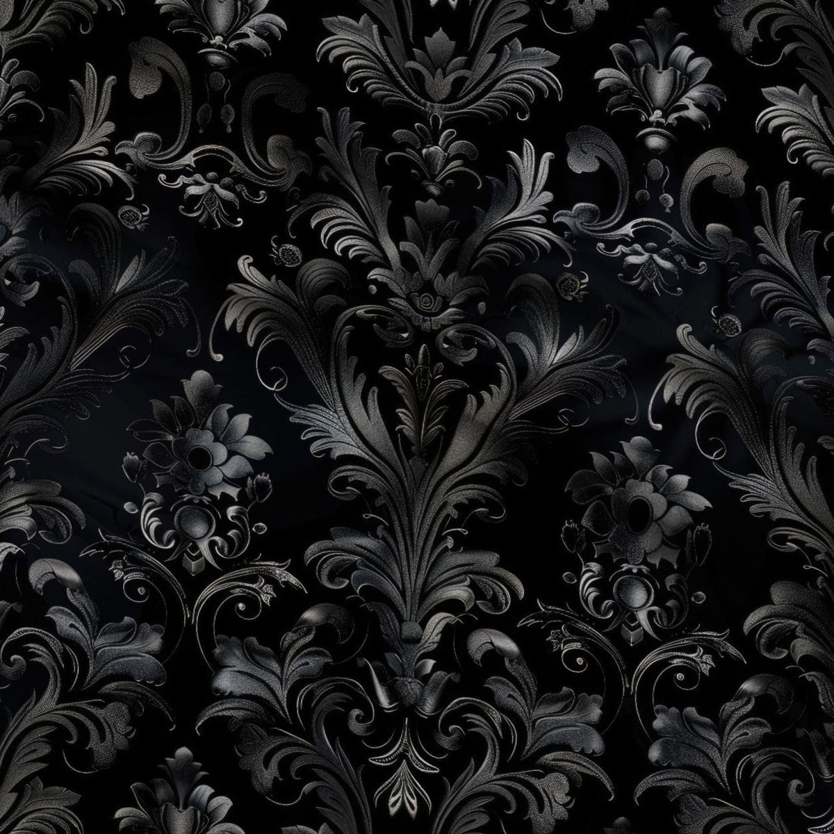 Midnight Filigree Pattern 8 Minky Fabric