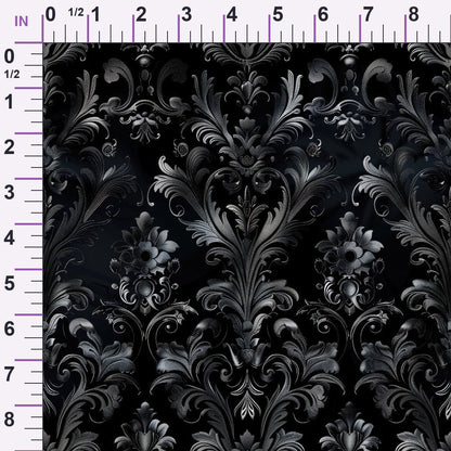 Midnight Filigree Pattern 8 Minky Fabric