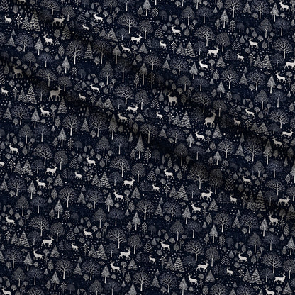 Midnight Forest Pattern 1 Minky Fabric