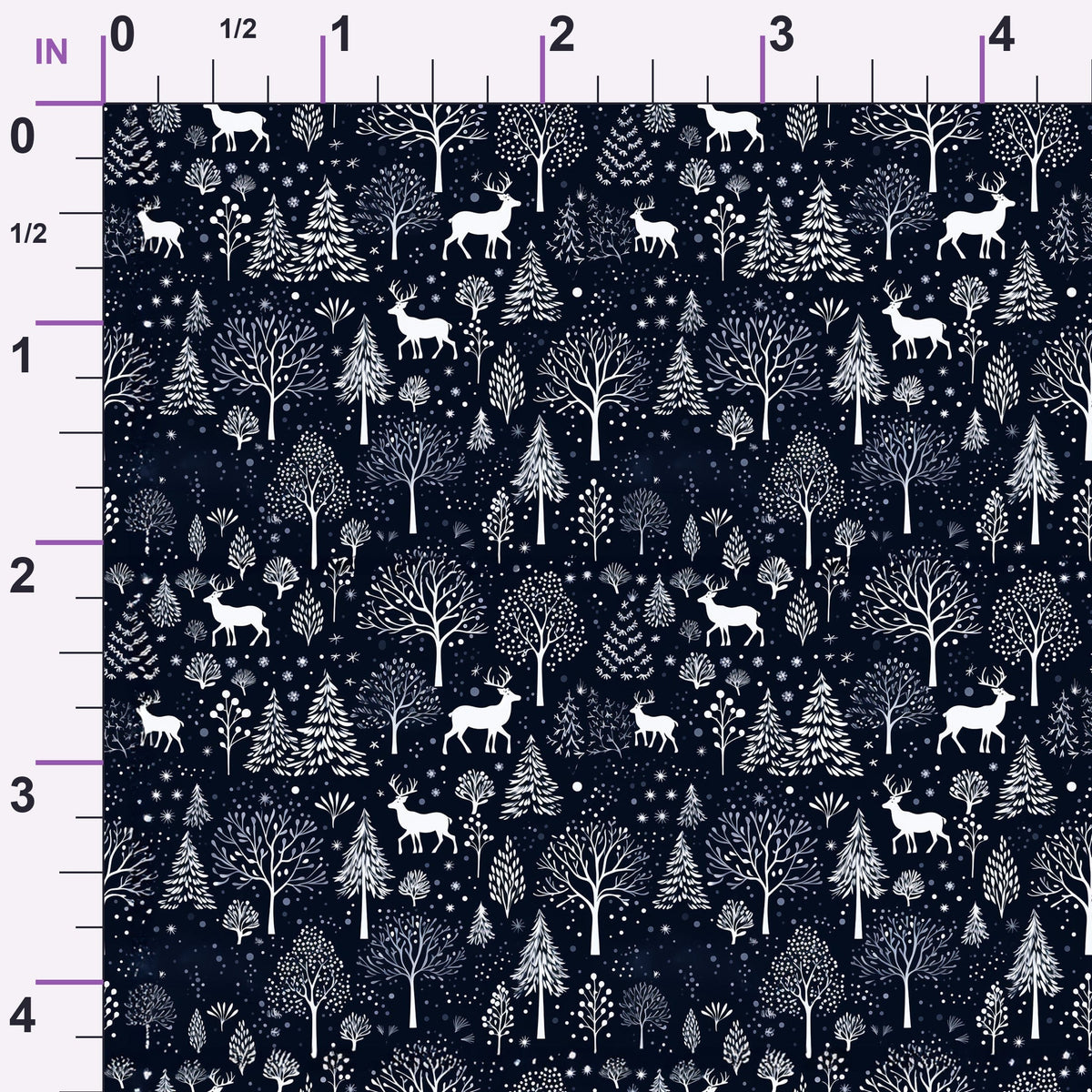 Midnight Forest Pattern 1 Minky Fabric