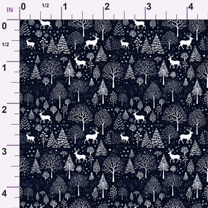 Midnight Forest Pattern 1 Minky Fabric