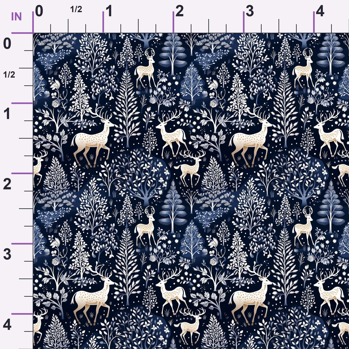 Midnight Forest Pattern 12 Minky Fabric
