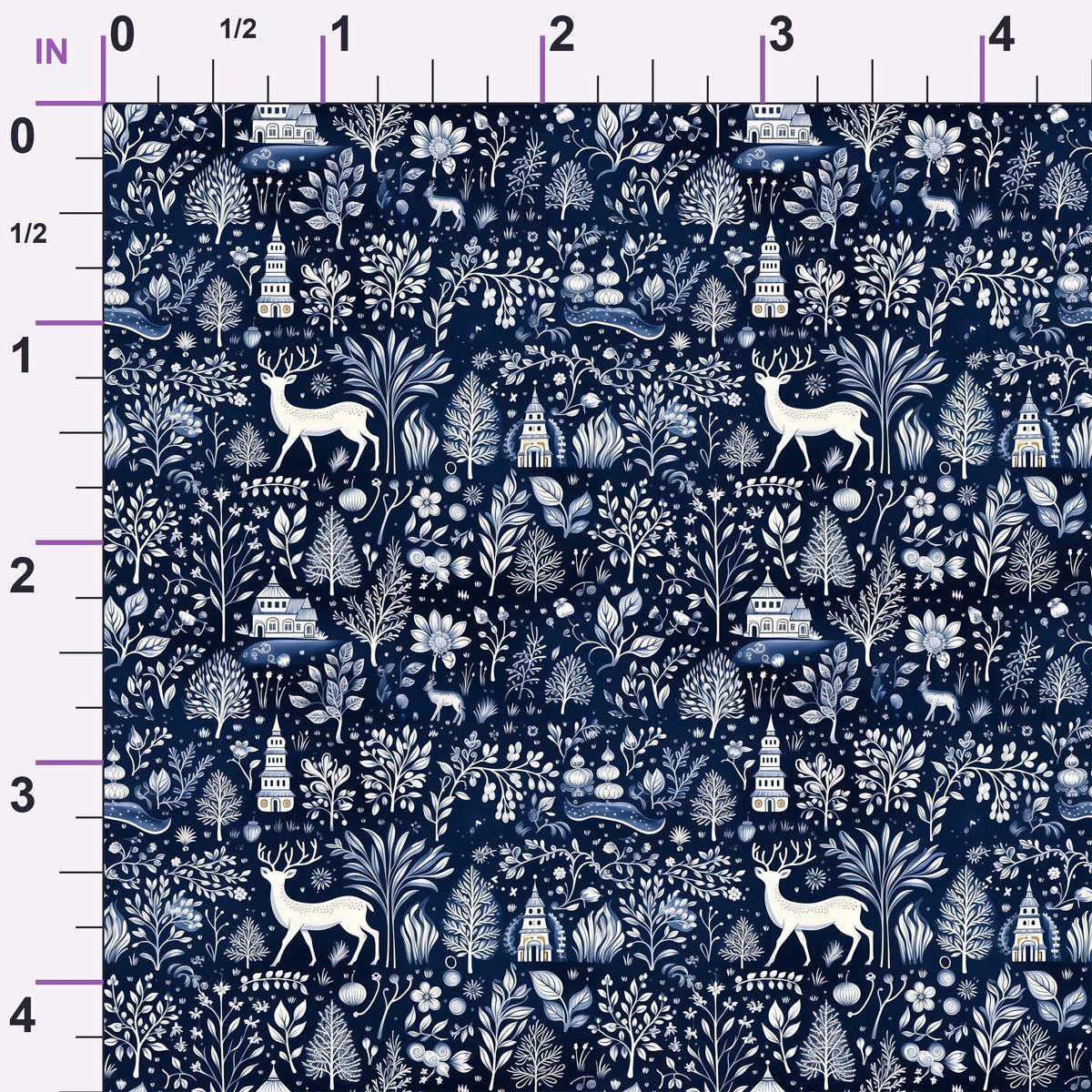 Midnight Forest Pattern 4 Minky Fabric