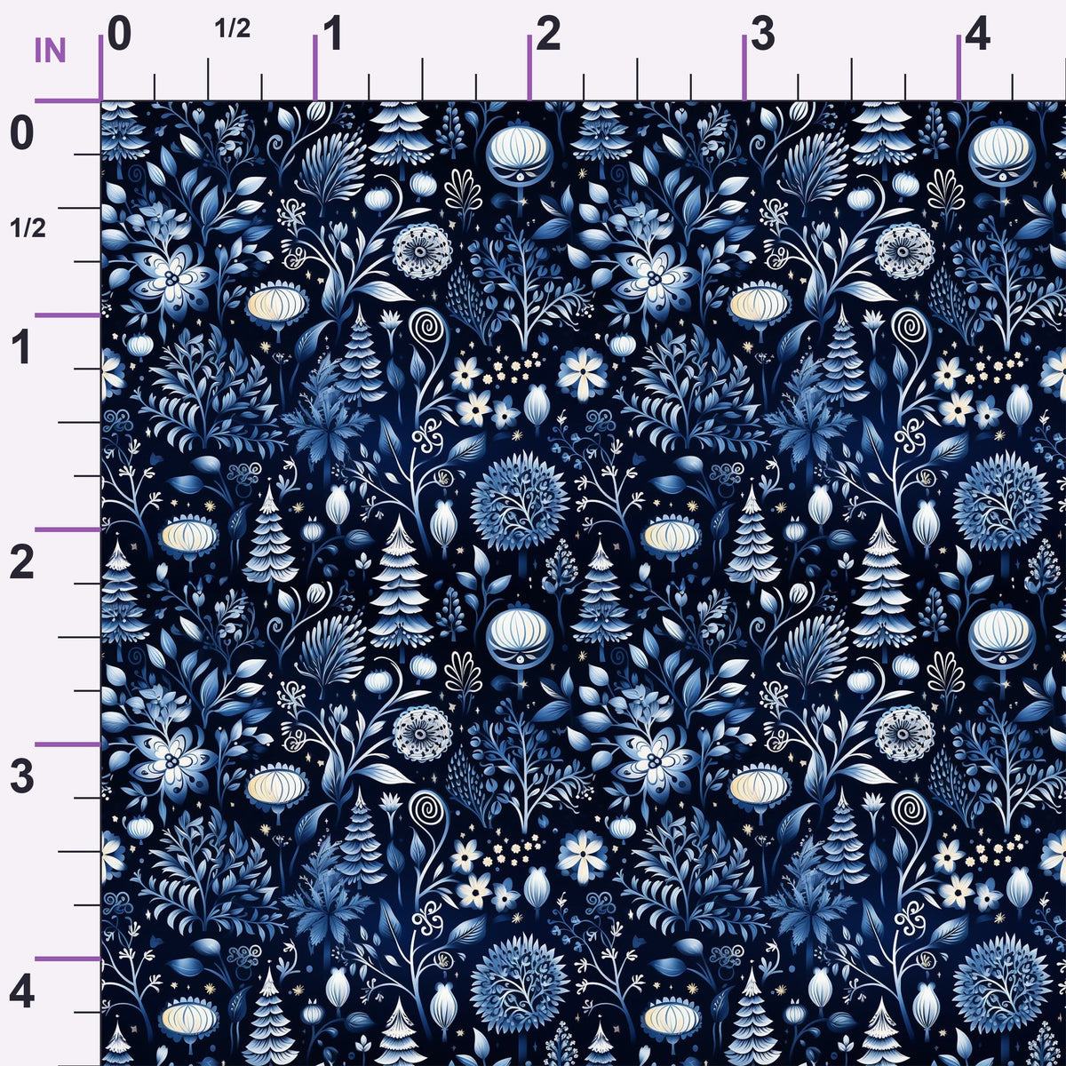 Midnight Forest Pattern 5 Minky Fabric