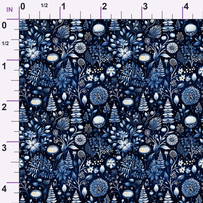 Midnight Forest Pattern 5 Minky Fabric