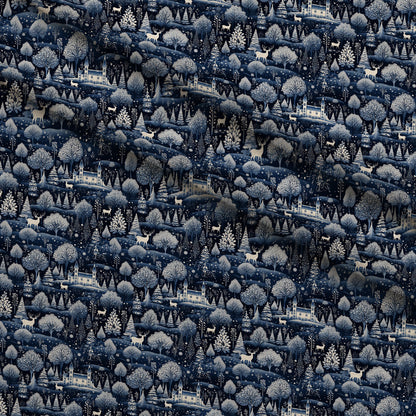 Midnight Forest Pattern 8 Minky Fabric