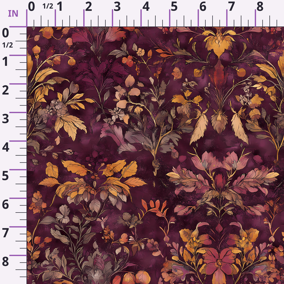Midnight Harvest Garden Pattern 11 Minky Fabric