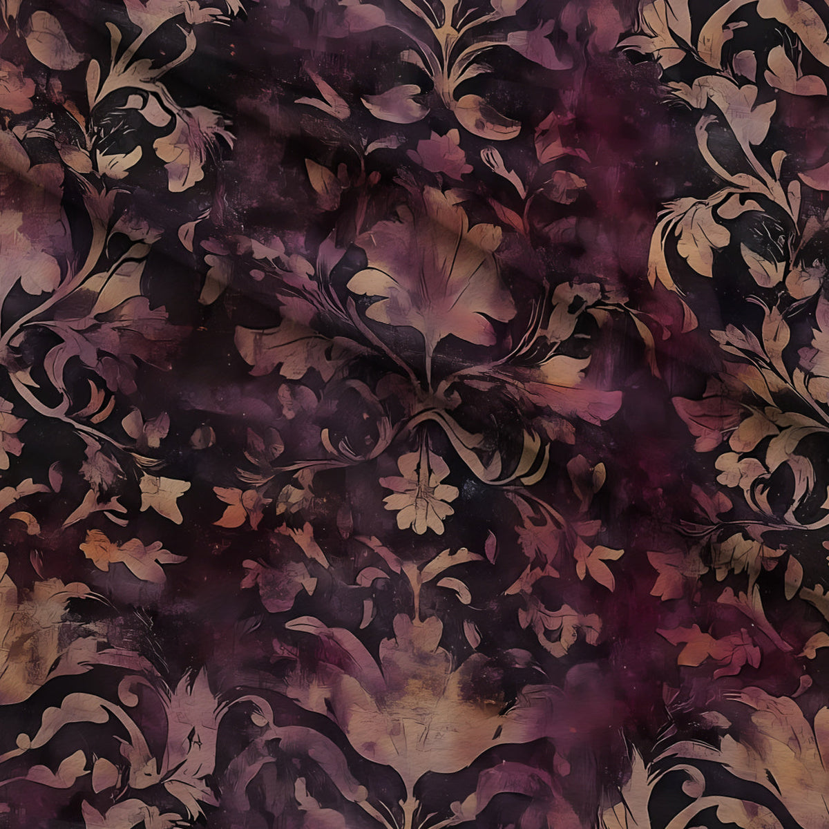 Midnight Harvest Garden Pattern 14 Minky Fabric
