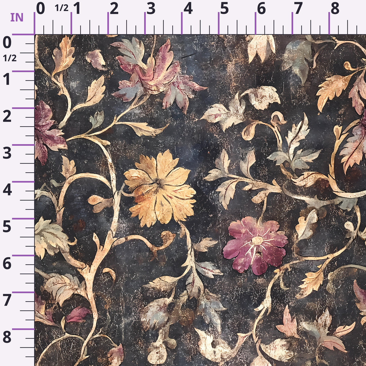 Midnight Harvest Garden Pattern 15 Minky Fabric