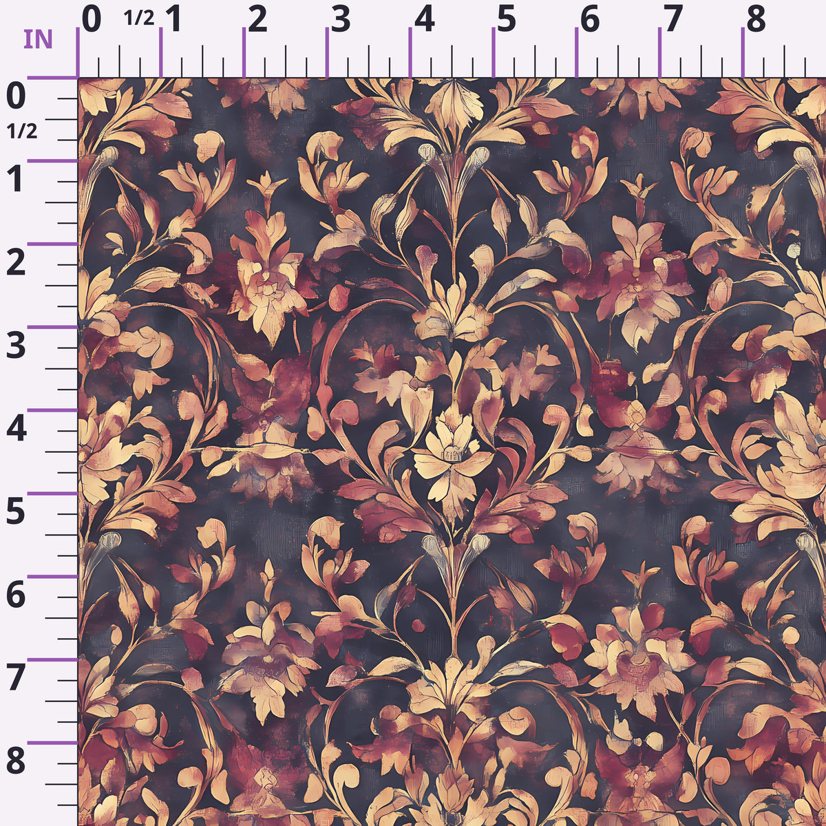 Midnight Harvest Garden Pattern 19 Minky Fabric