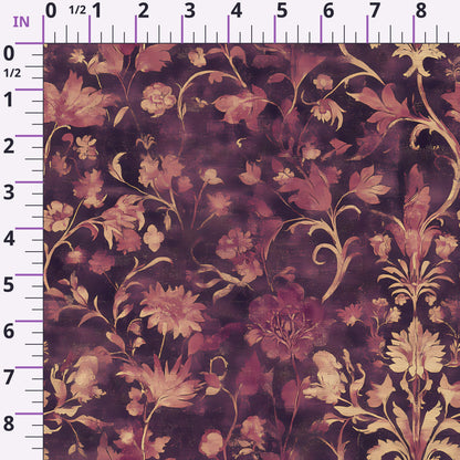Midnight Harvest Garden Pattern 2 Minky Fabric