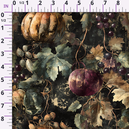 Midnight Harvest Garden Pattern 25 Minky Fabric