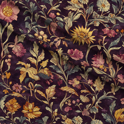 Midnight Harvest Garden Pattern 3 Minky Fabric