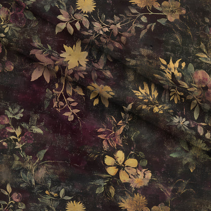 Midnight Harvest Garden Pattern 4 Minky Fabric