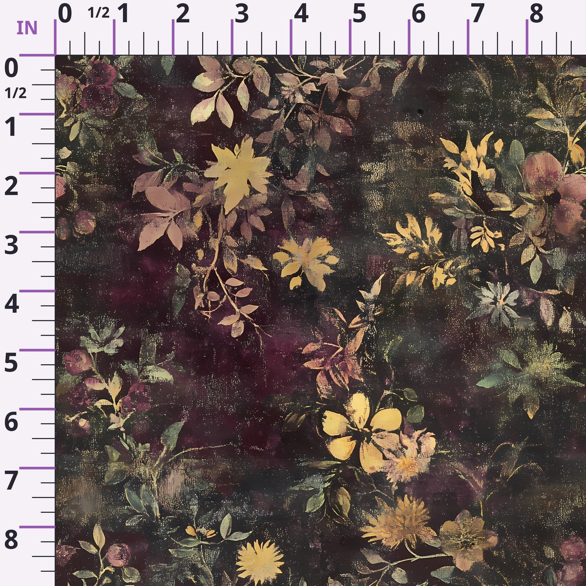 Midnight Harvest Garden Pattern 4 Minky Fabric