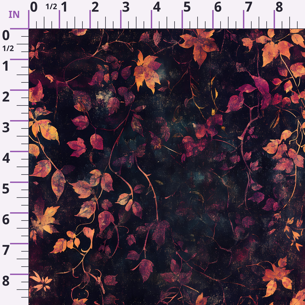 Midnight Harvest Garden Pattern 6 Minky Fabric