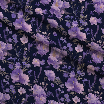 Midnight Lavender Pattern 10 Minky Fabric