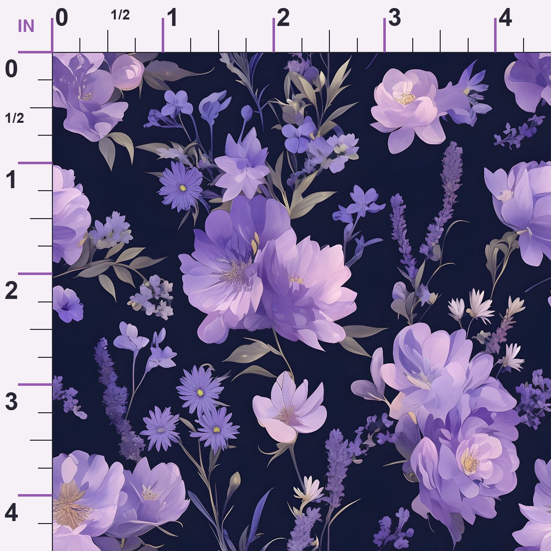 Midnight Lavender Pattern 10 Minky Fabric