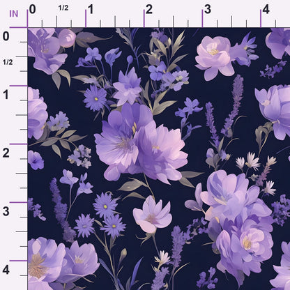 Midnight Lavender Pattern 10 Minky Fabric
