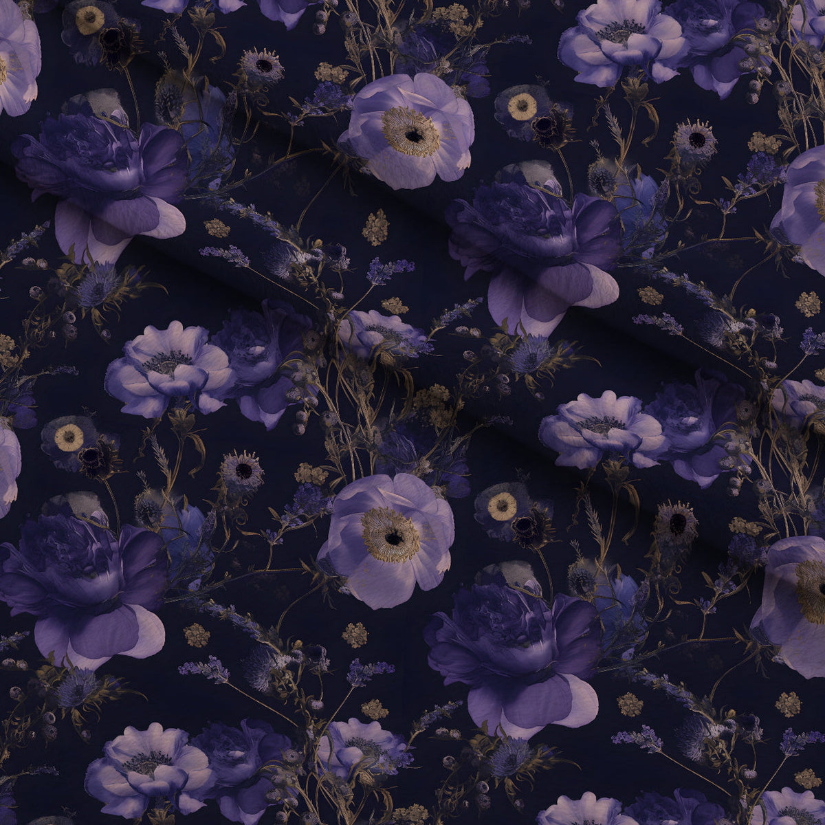 Midnight Lavender Pattern 12 Minky Fabric