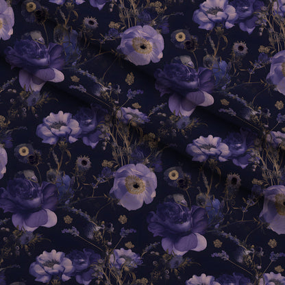 Midnight Lavender Pattern 12 Minky Fabric