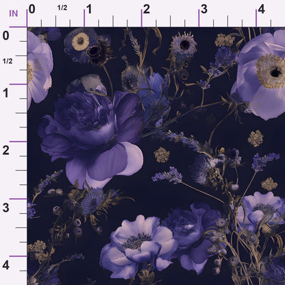Midnight Lavender Pattern 12 Minky Fabric