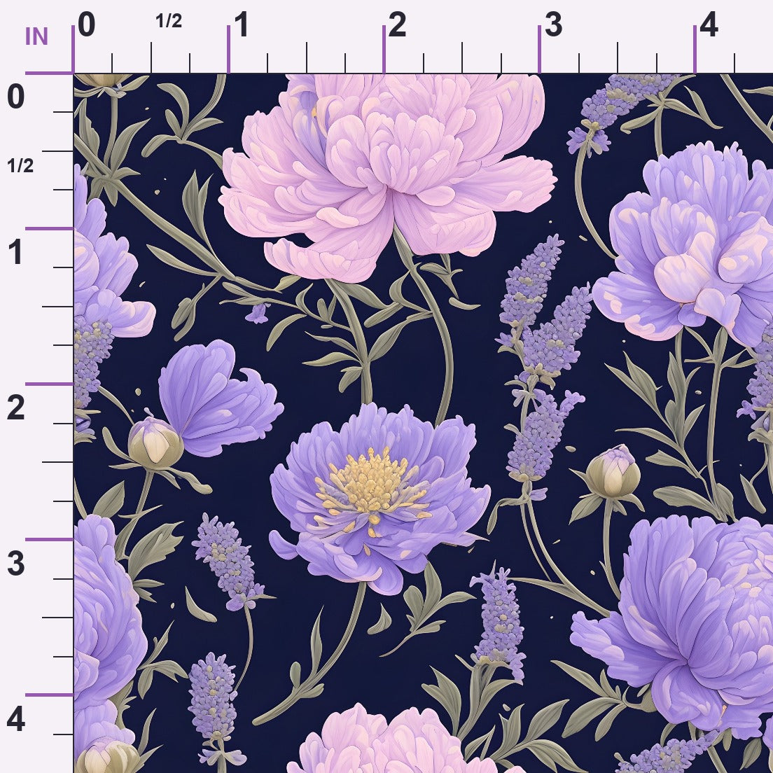 Midnight Lavender Pattern 13 Minky Fabric