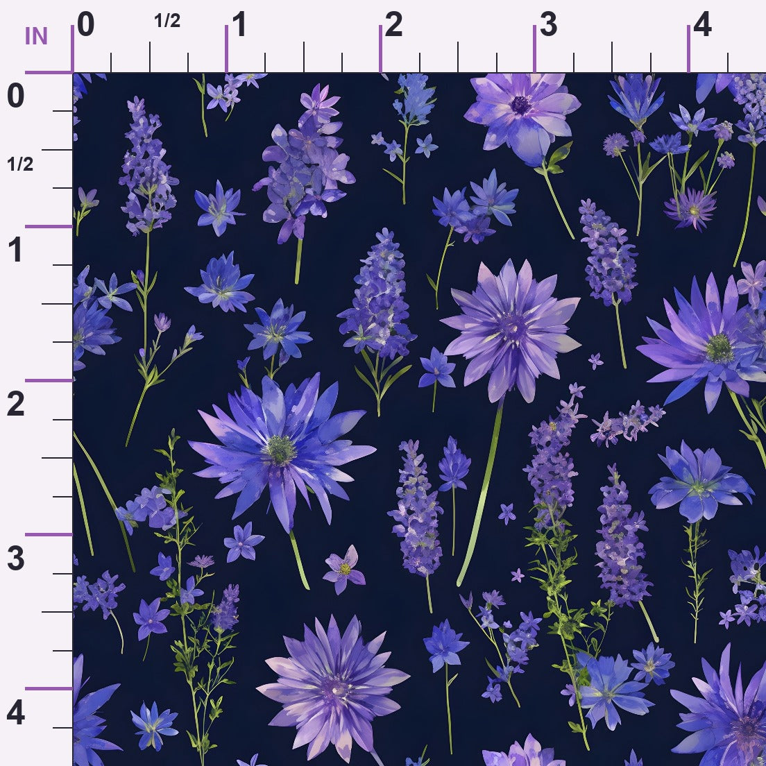 Midnight Lavender Pattern 14 Minky Fabric