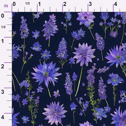 Midnight Lavender Pattern 14 Minky Fabric