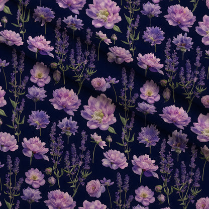 Midnight Lavender Pattern 15 Minky Fabric
