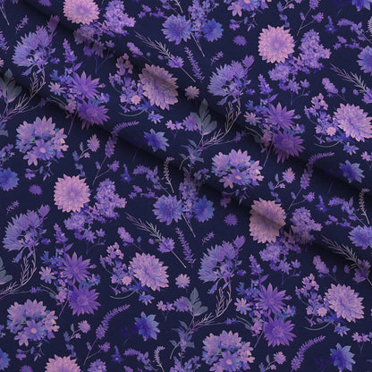 Midnight Lavender Pattern 2 Minky Fabric