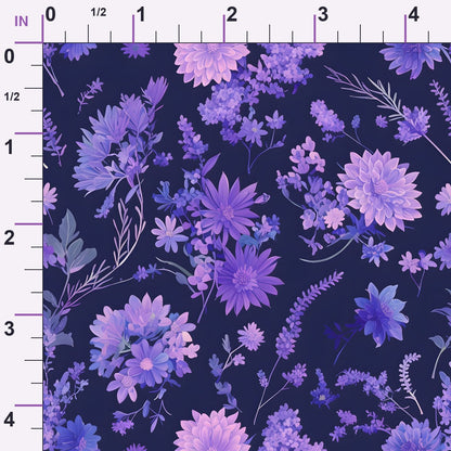 Midnight Lavender Pattern 2 Minky Fabric