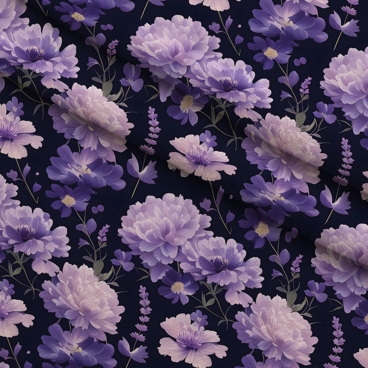 Midnight Lavender Pattern 3 Minky Fabric