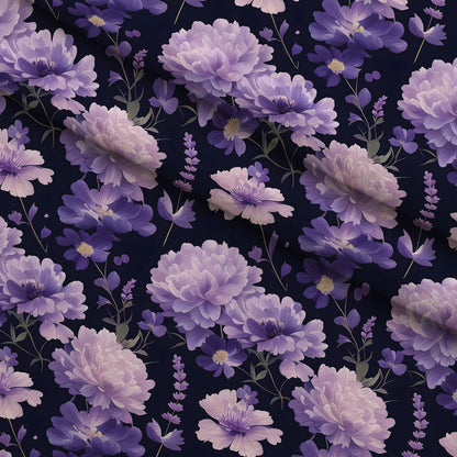 Midnight Lavender Pattern 3 Minky Fabric