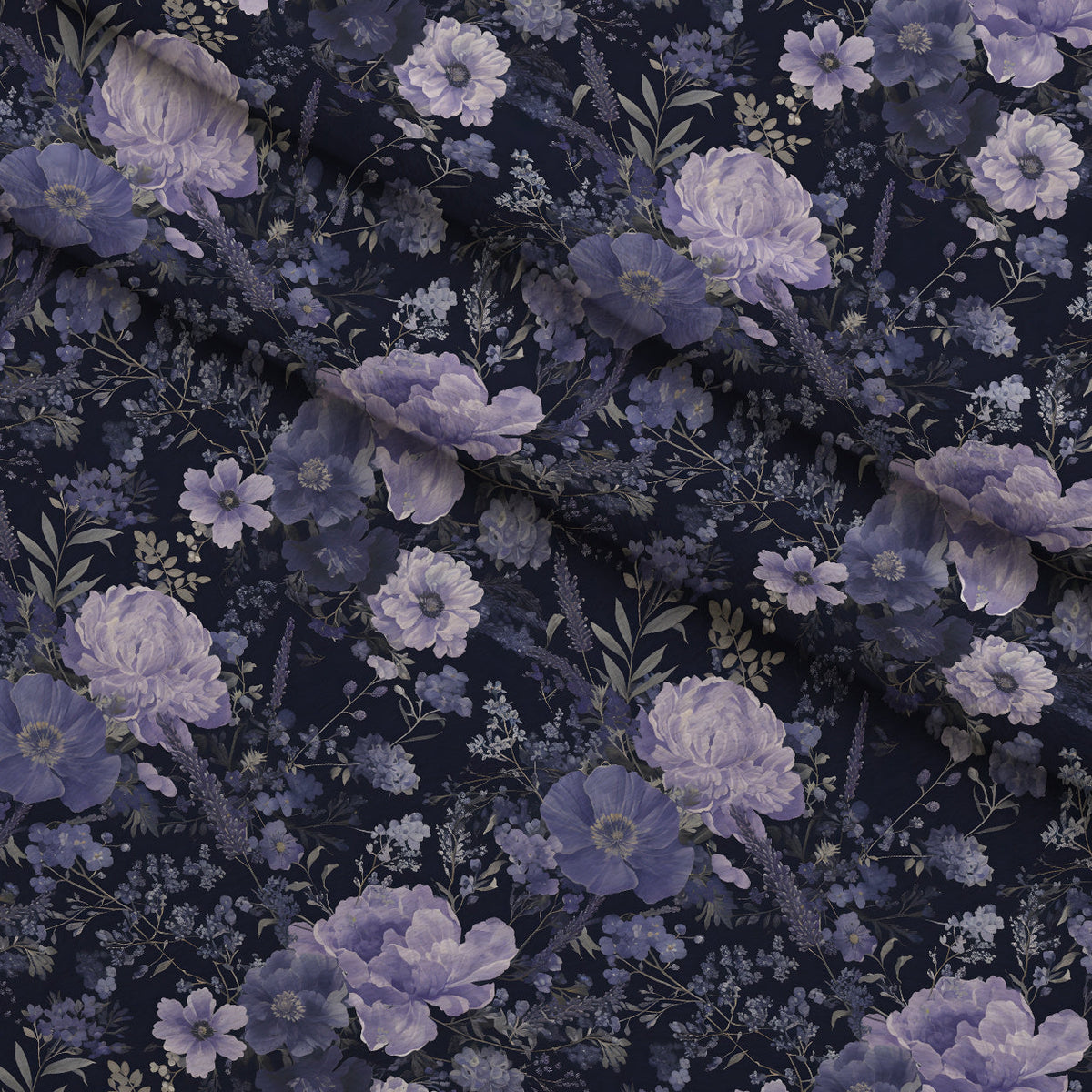 Midnight Lavender Pattern 4 Minky Fabric